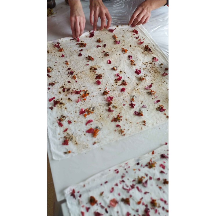 Réalisez votre foulard selon la technique du Bundle dye